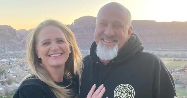 Christine Brown and David Woolley smiling together