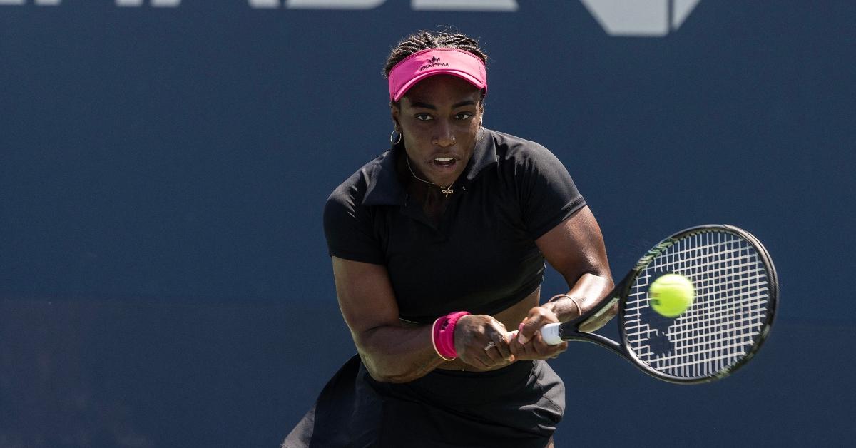 Sachia Vickery playing tennis