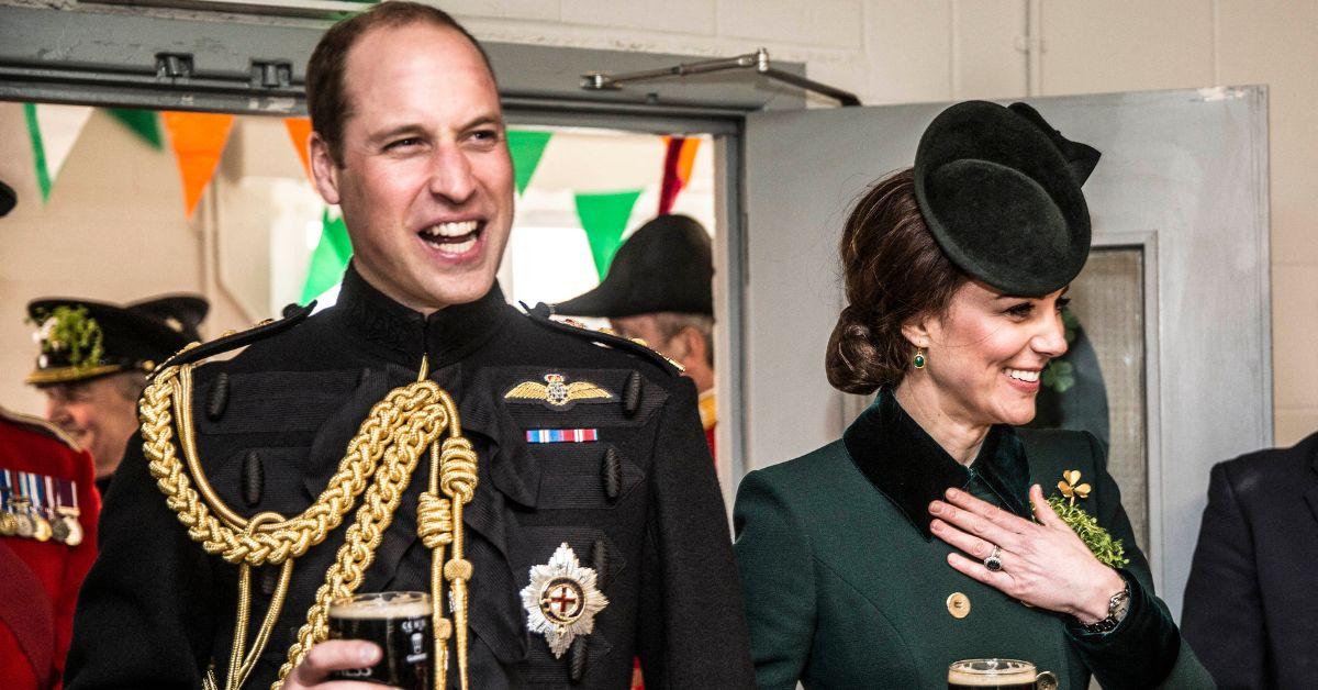 William and Kate holding beers in 2017. 