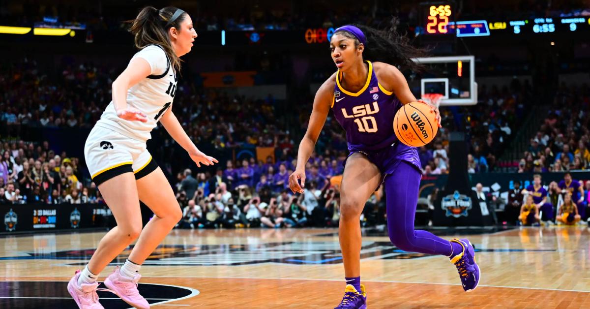 Why does angel reese cover one leg lsu forward reveals all