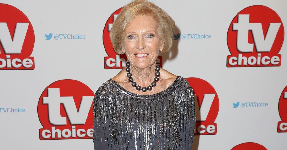 Mary Berry smiling on the red carpet.