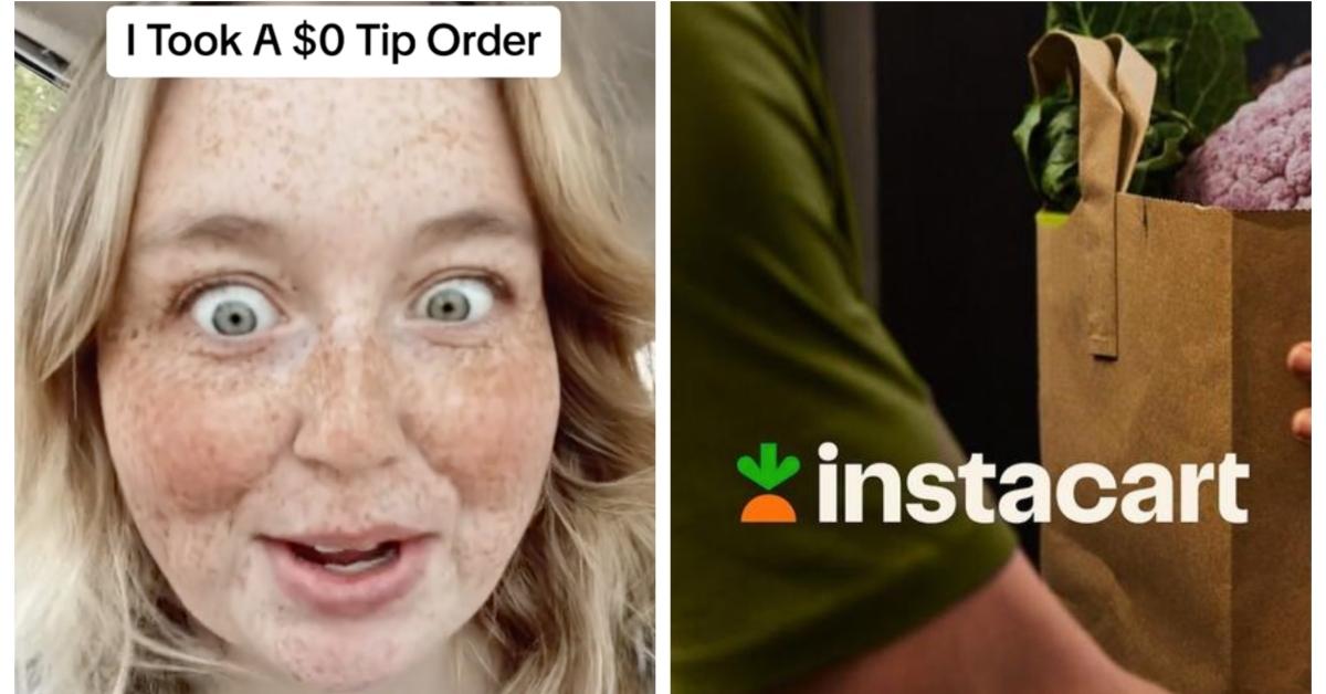 An Instacart driver $0 tip order TikTok