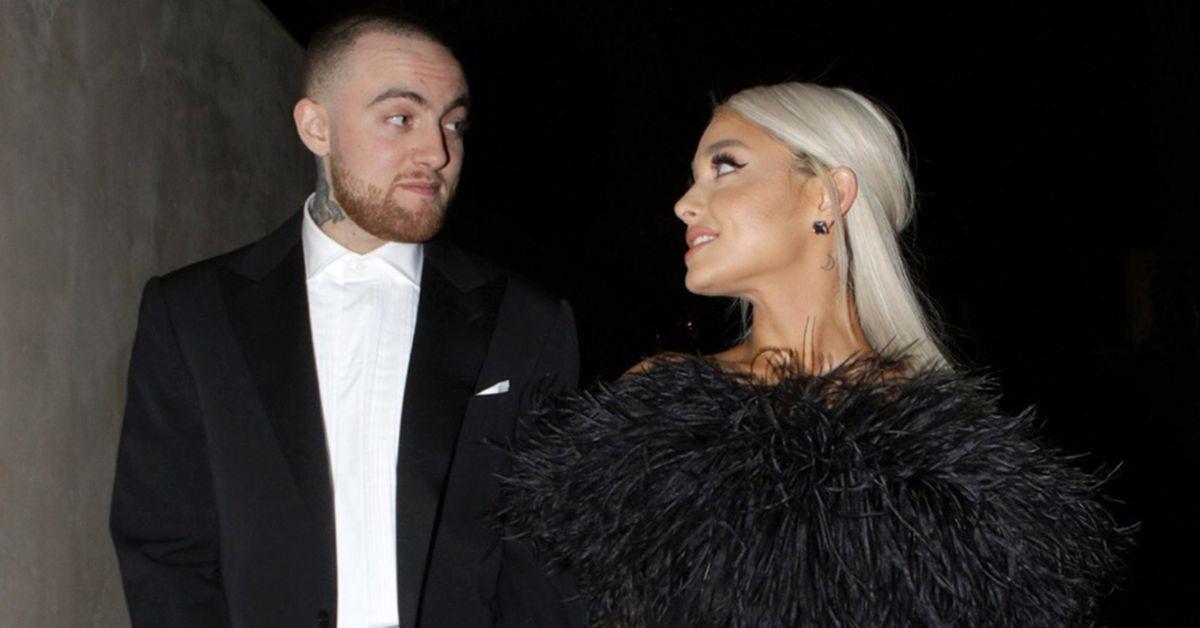 Mac Miller and Ariana Grande attending an Oscar party in 2018