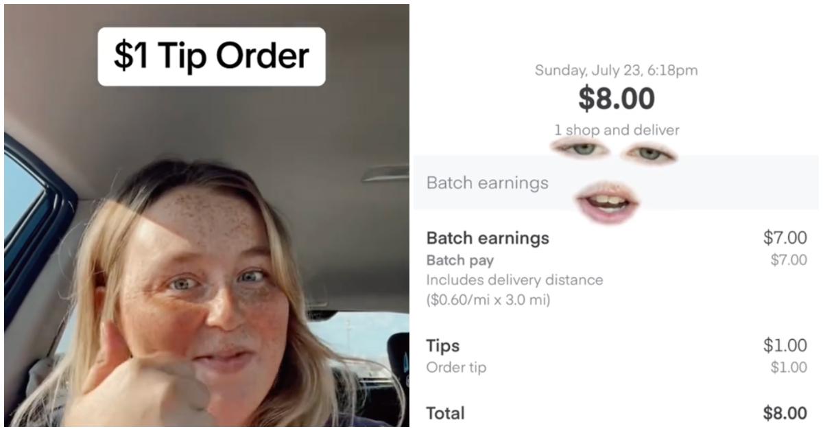 An Instacart driver took a delivery with a $1 tip to see what happened