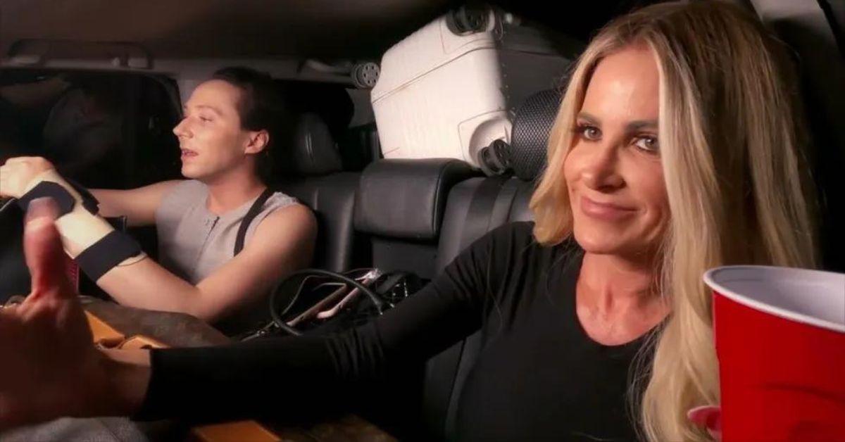 Johnny Weir and Kim Zolciak en route to the house on 'The Surreal Life: Villa of Secrets'