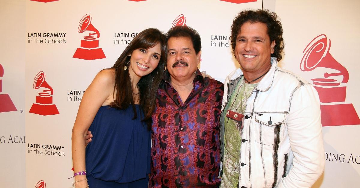 Giselle Blondet, Lalo Rodriguez and Carlos Vives at Escuela Libre de Musica Ernesto Ramos Antonini on April 30, 2013 in Hato Rey, Puerto Rico.