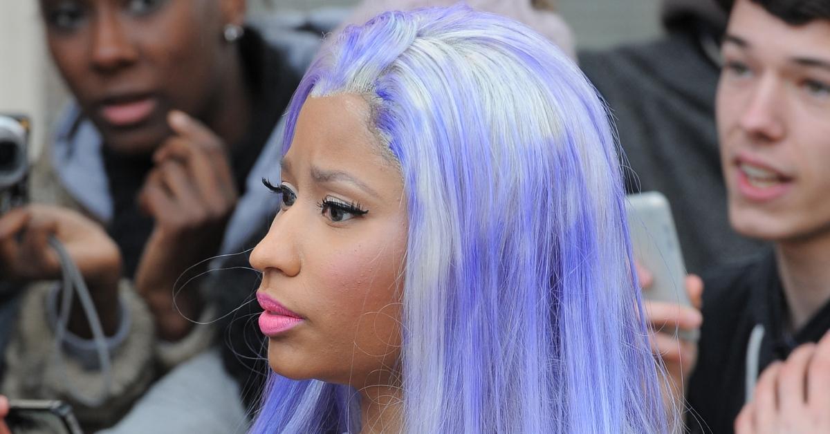 Nicki Minaj looking at a camera