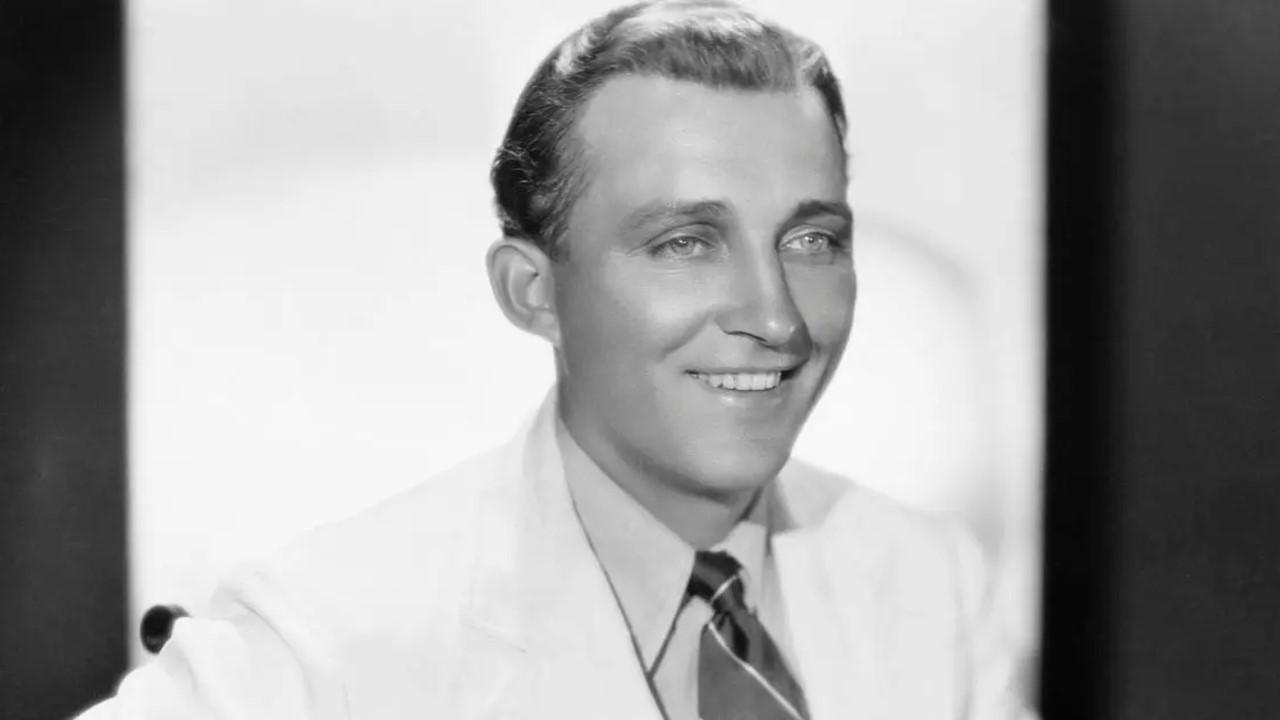 Bing Crosby in a white suit