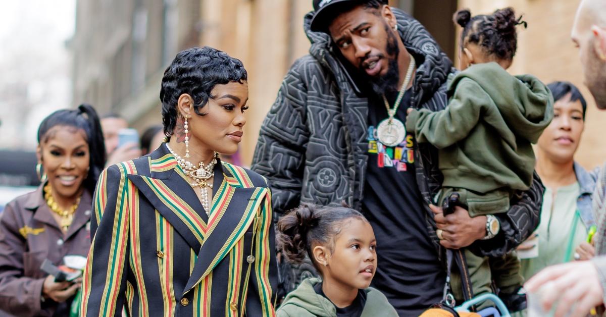 eyana Taylor, Iman Tayla Shumpert Jr., Iman Shumpert and Rue Rose Shumpert are seen on the Upper West Side on March 28, 2023 in New York City. (Photo by THE HAPA BLONDE/GC Images)