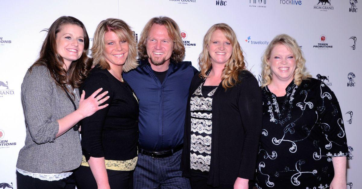Robyn, Meri, Kody, Christine, and Janelle Brown from 'Sister Wives' arrive at the grand opening of Mike Tyson's one-man show