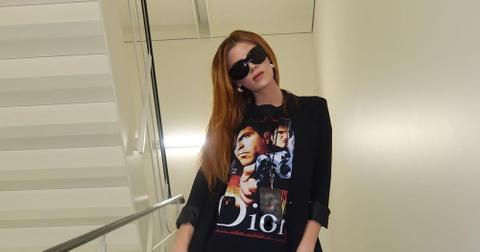 Alissa Violet wearing a Dior tshirt