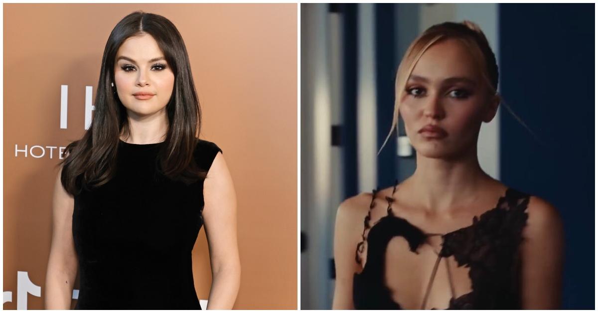 L-R: Selena Gomez, Lily-Rose Depp as Jocelyn in 'The Idol.'