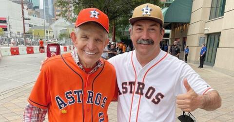 Jim "Mattress Mack" McIngvale and a fellow Houston Astros fan.