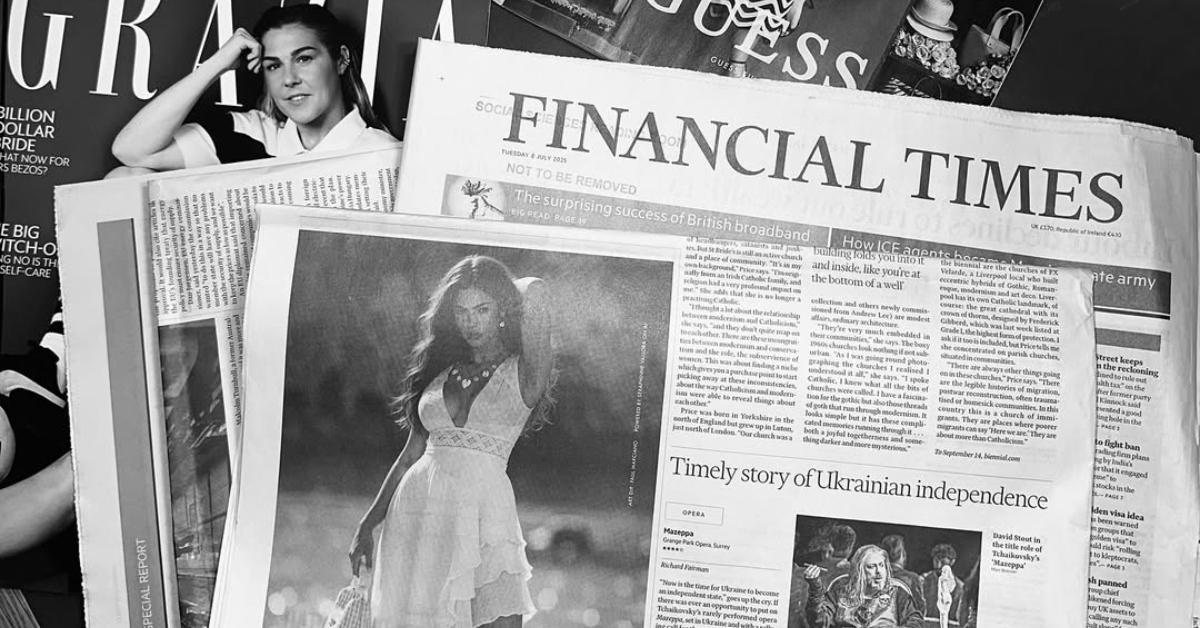 AI models in publications like 'Grazia' and 'Financial Times.'