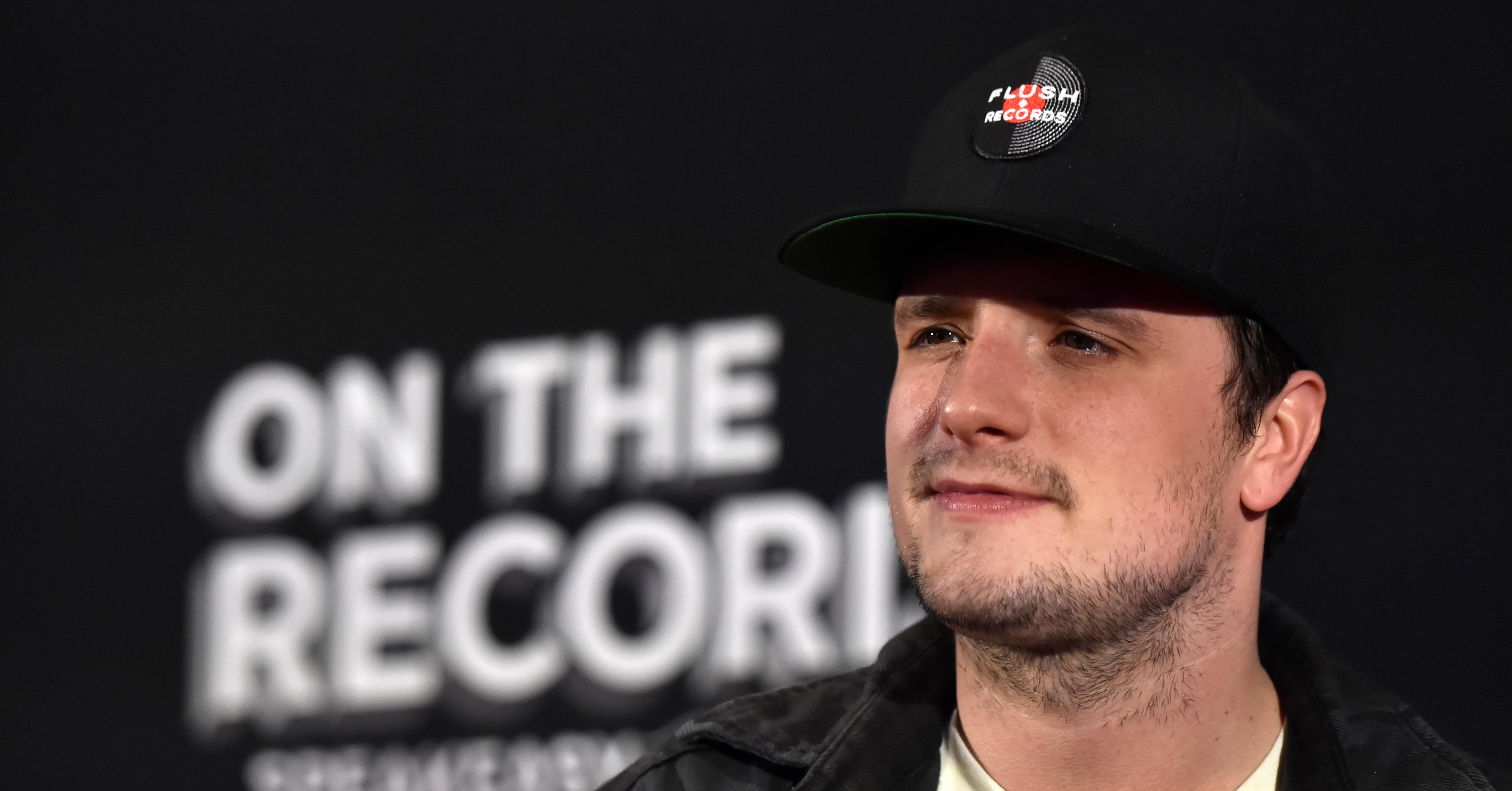 Actor Josh Hutcherson wearing a baseball hat.