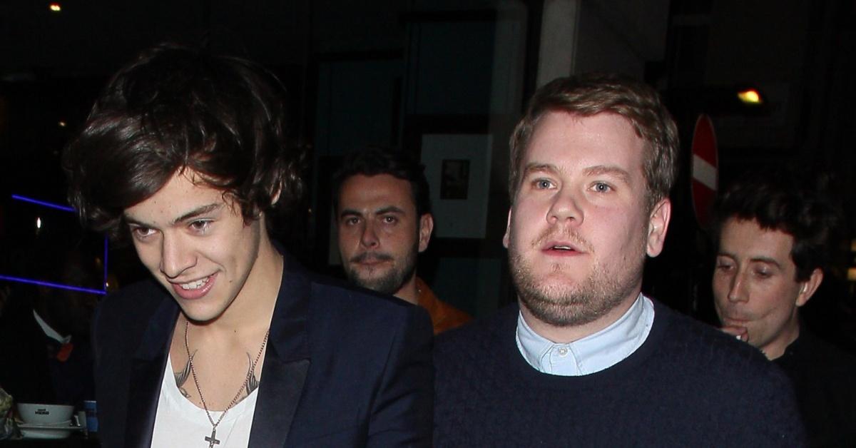 James Corden and Harry Styles at La Bodega Negra restaurant on January 31, 2013 in London, England. 