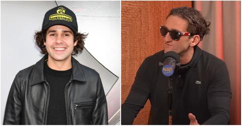David Dobrik and Casey Neistat at separate events.