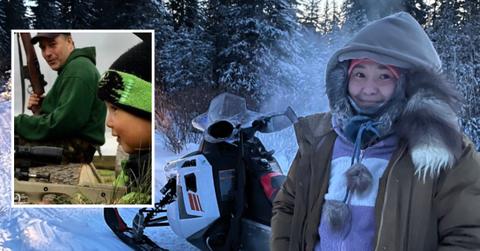 Agnes Hailstone outside in the snow.