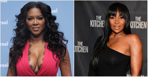 (l-r): Kenya Moore and Marlo Hampton from 'Real Housewives of Atlanta'