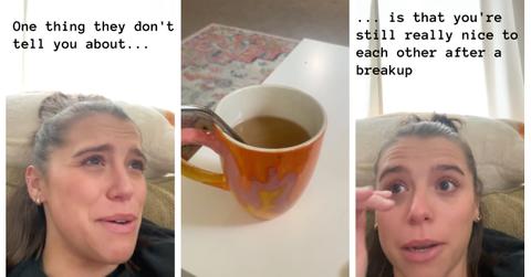 tiktok woman cries after breakup when ex-boyfriend still makes her usual morning coffee