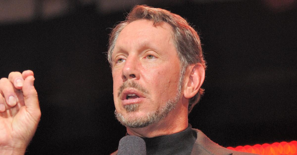 Larry Ellison giving a speech