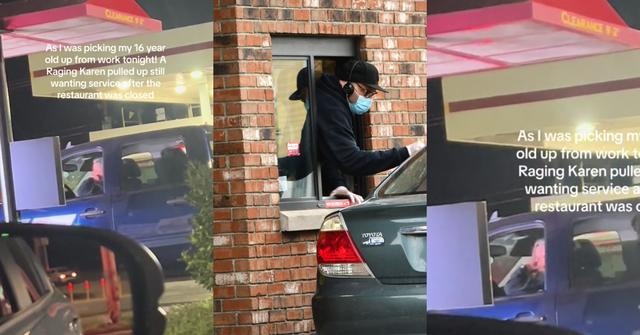 Drive Thru Karen Arrives after Close, Honks Horn for Eternity*