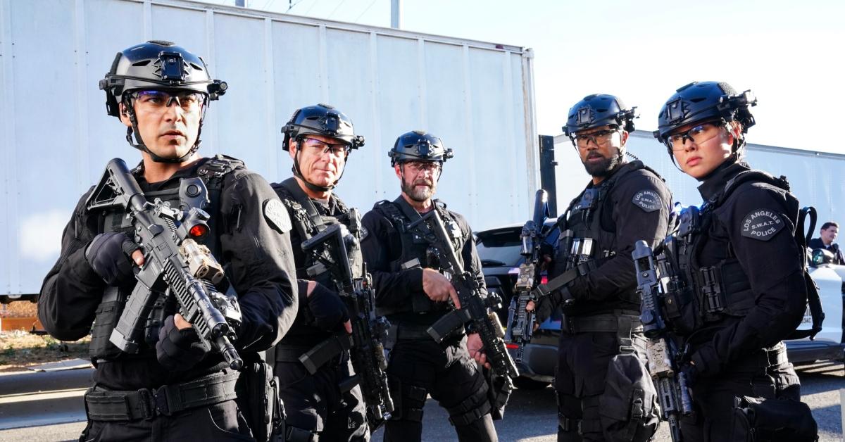 Several 'S.W.A.T.' characters in uniform on the show.