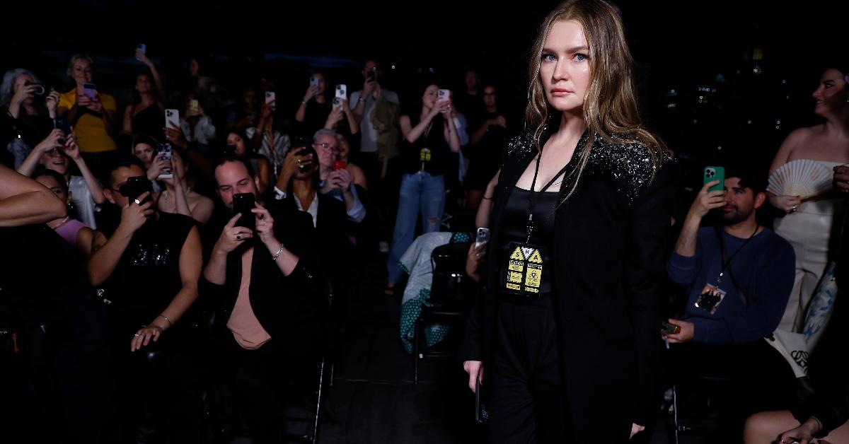 Anna Delvey during the Shao show at New York Fashion Week on Sept. 11, 2023