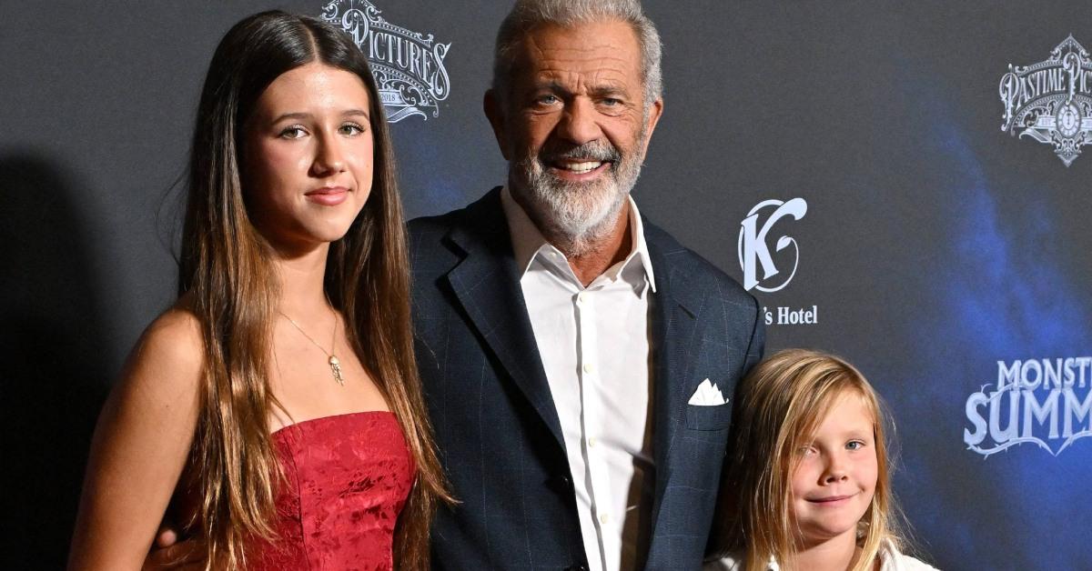 Mel Gibson at the 'Monster Summer' screening with his daughter Lucia and son Lars.