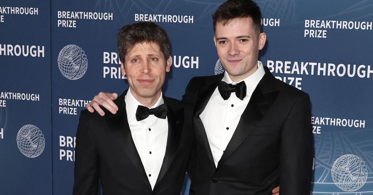 Sam Altman with his husband at the The 11th Breakthrough Price Ceremony in 2025.
