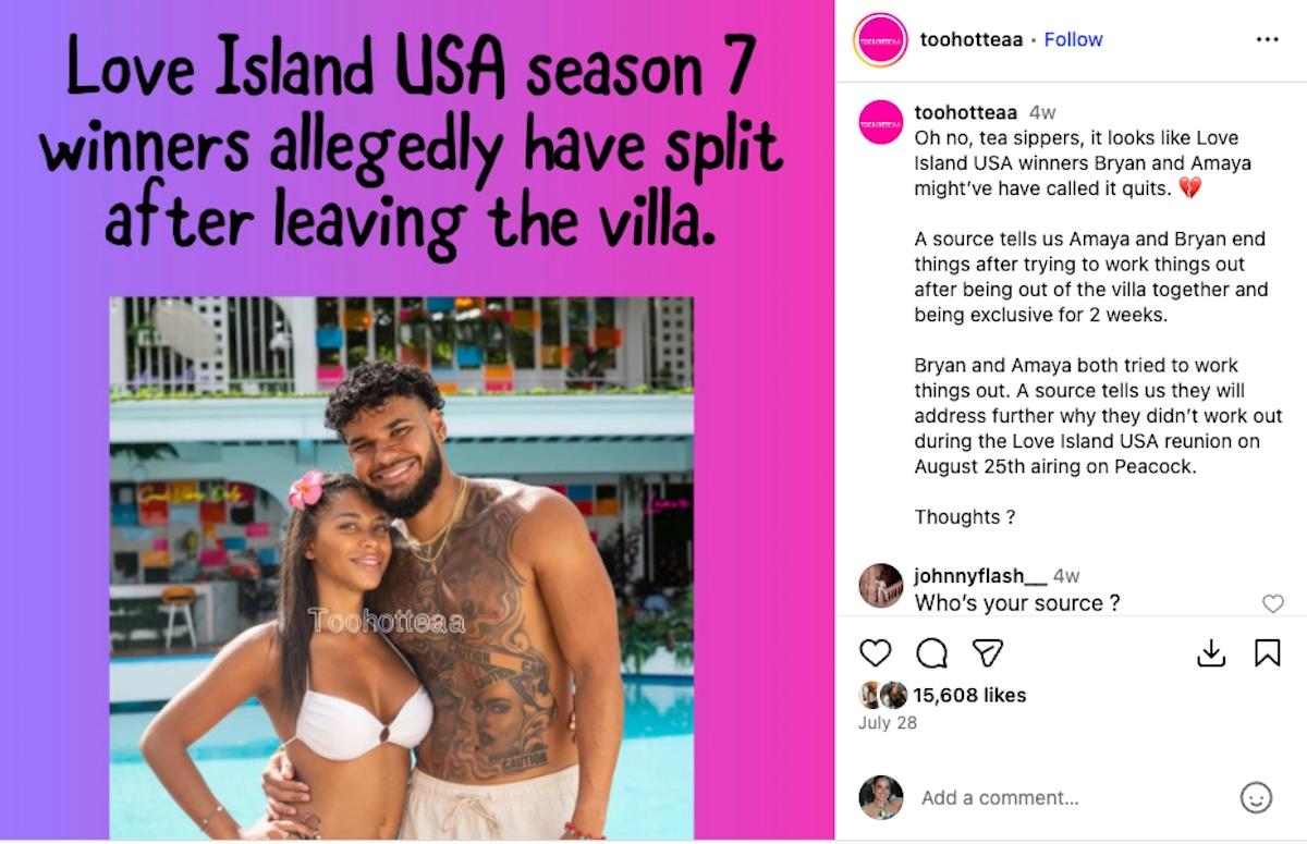 amaya bryan breakup