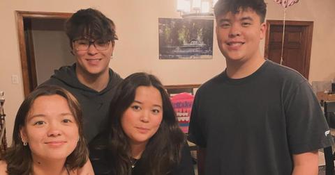 Leah, Aaden, Alexis, and Joel Gossellin 20th birthday picture shared on Kate's Intagram