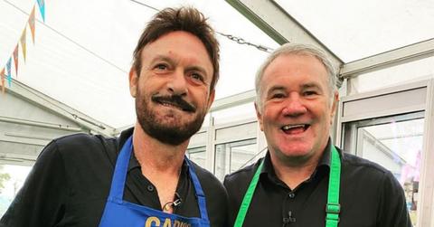 Salvatore Schillaci and Ray Houghton in aprons.