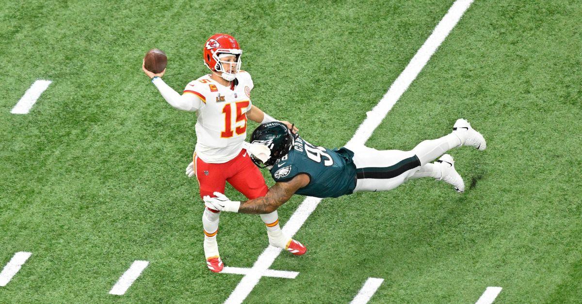 Patrick Mahomes getting sacked in the Super Bowl. 