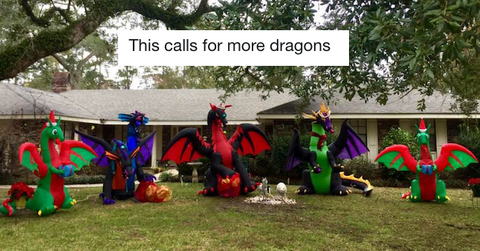 blow up christmas dragon