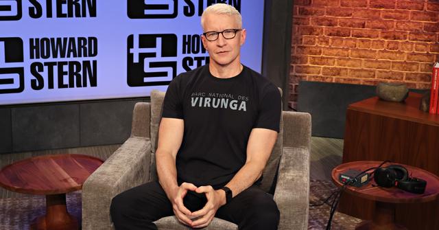 Anderson Cooper visits SiriusXM's 'The Howard Stern Show' at SiriusXM Studios.