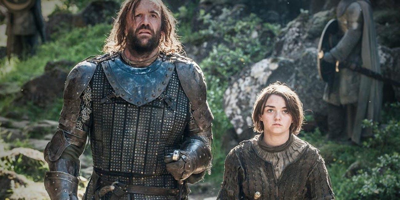 the hound and arya stark from much earlier in the series