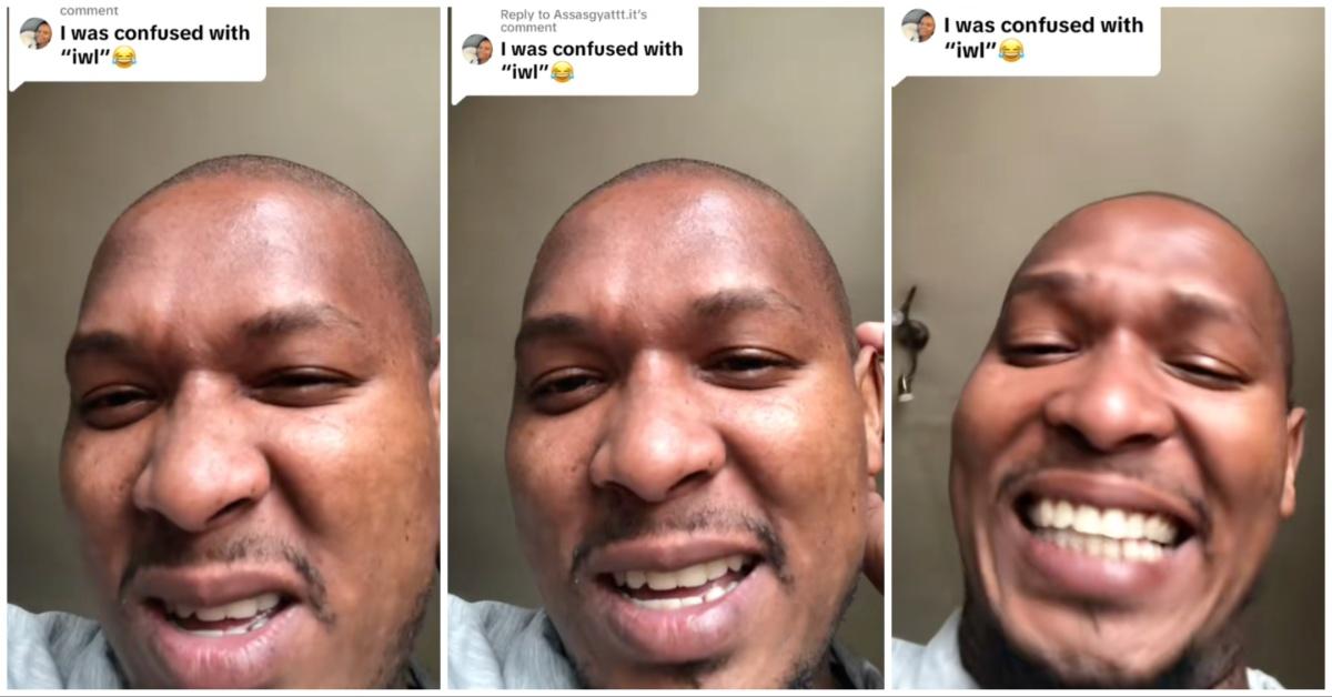 TikTok user @cardoafrika tries to figure out what "iwl" means.