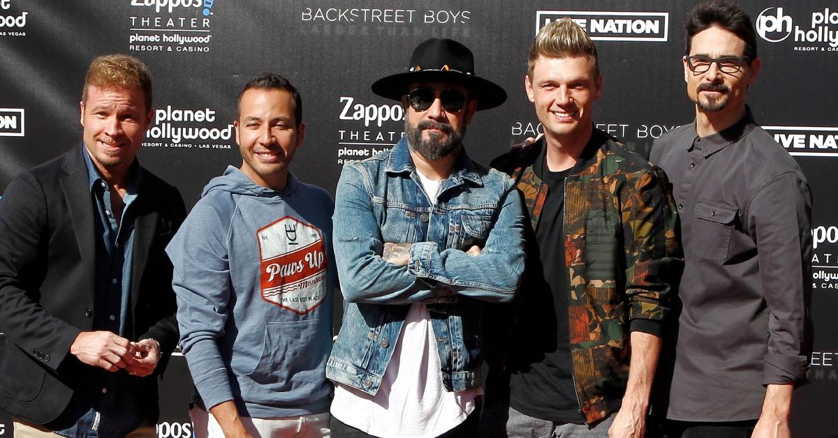 The Backstreet Boys at the handprint ceremony.