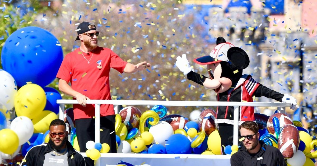 Cooper Kupp celebrating the Rams' Super Bowl win