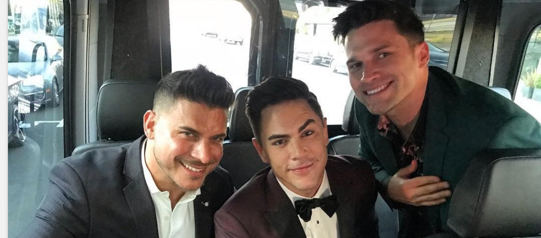 Jax, Tom Sandoval and Tom Schwartz before Jax's wedding.