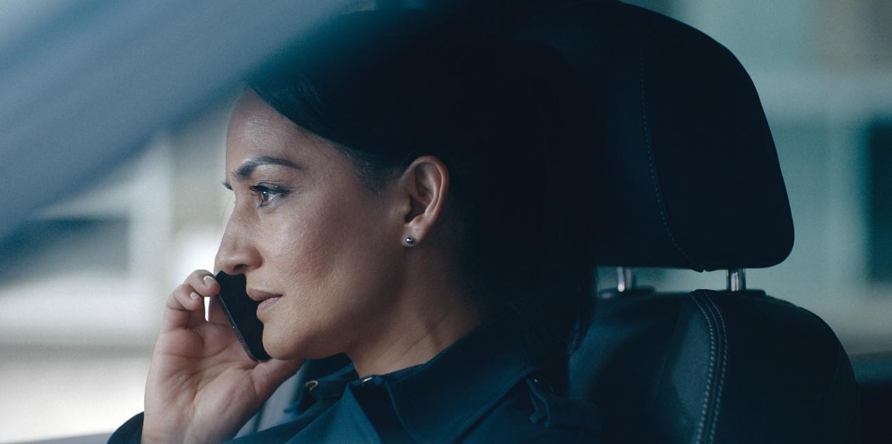 Idris Elba, Archie Panjabi and Neil Maskell in Apple TV's ticking-clock  airplane hijack thriller Hijack.