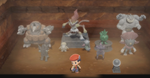 Statues in 'Brilliant Diamond' and 'Shining Pearl'