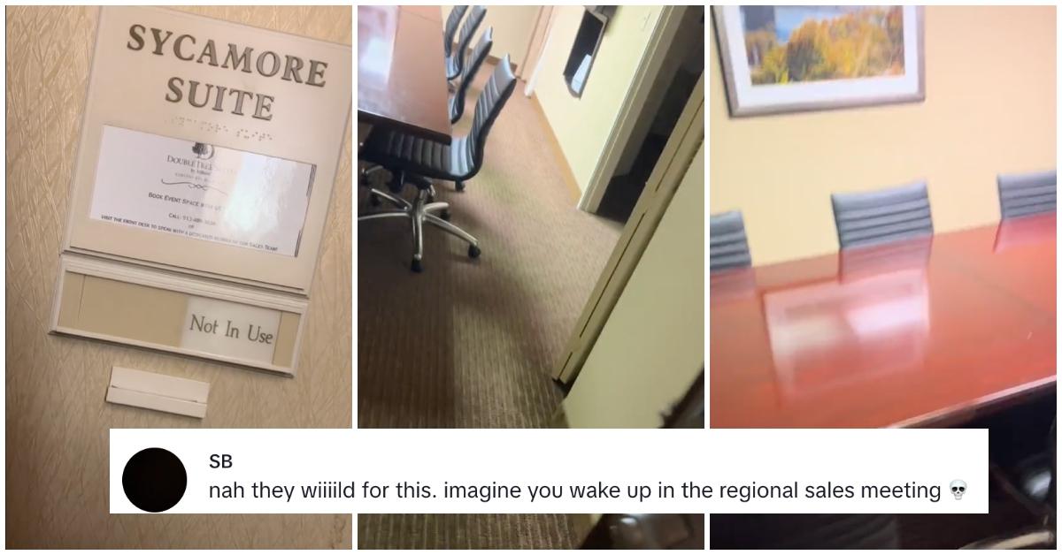 A hotel guest ended up with a conference room instead of a regular room