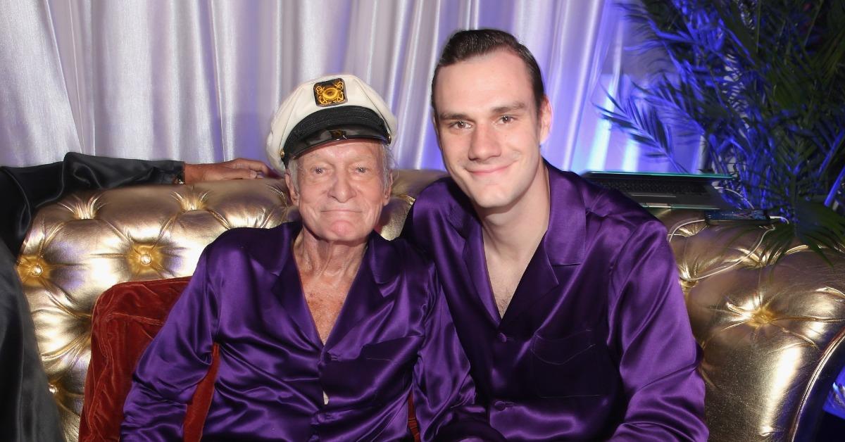 Hugh Hefner and Cooper Hefner