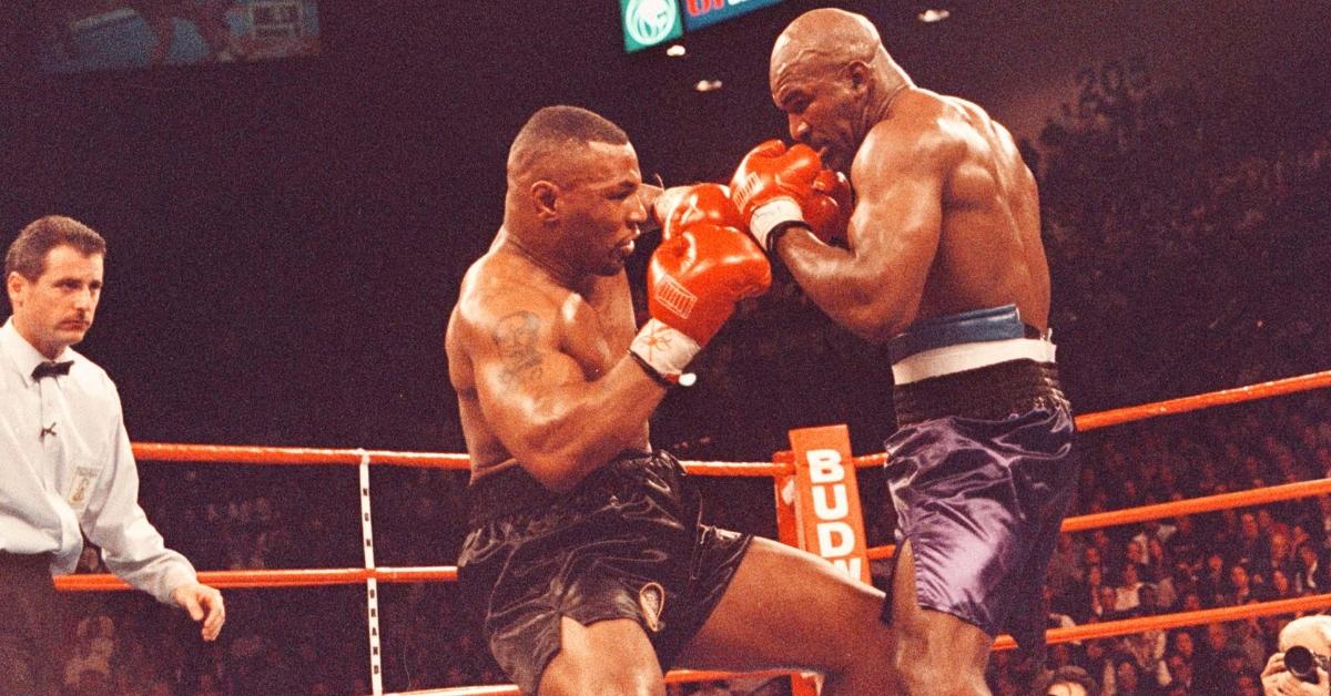 Mike Tyson and Evander Holyfield fight in February 1997