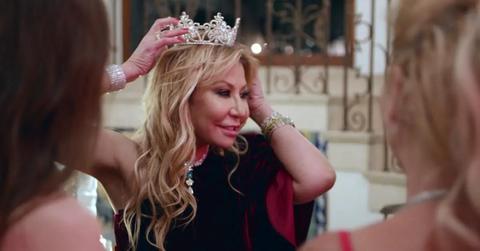 Anna Shay tries on a crown in 'Bling Empire'