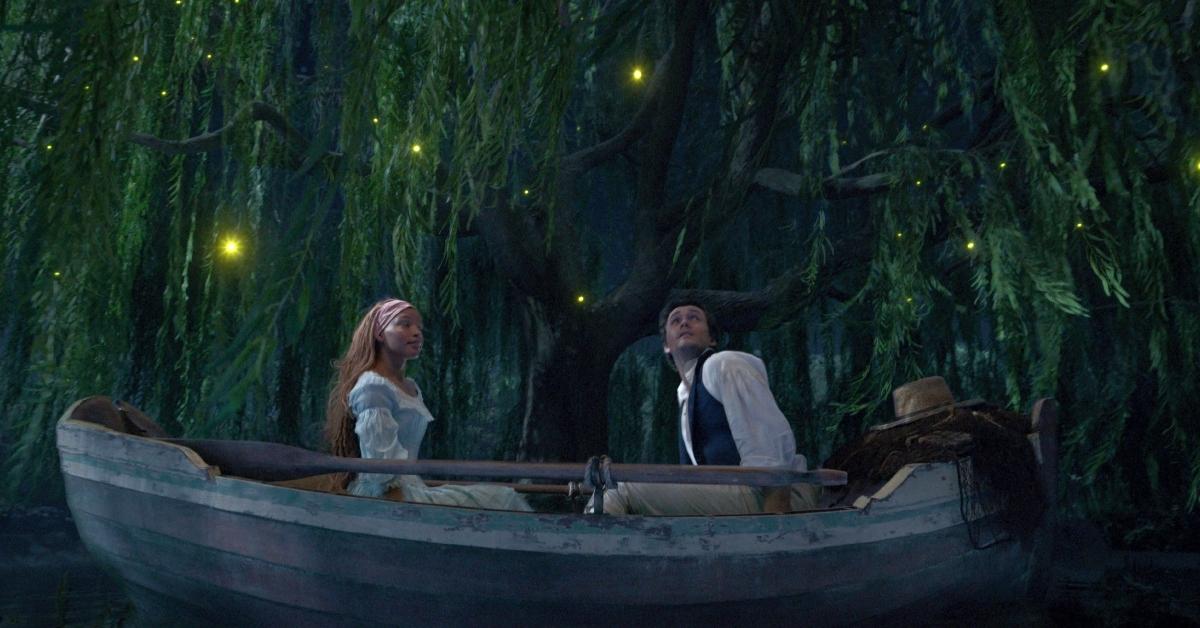 Ariel and Prince Eric in a row boat in the live-action remake of 'The Little Mermaid'