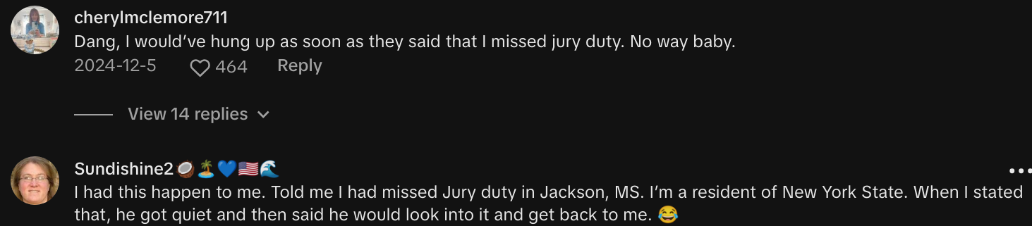 missed jury duty scam