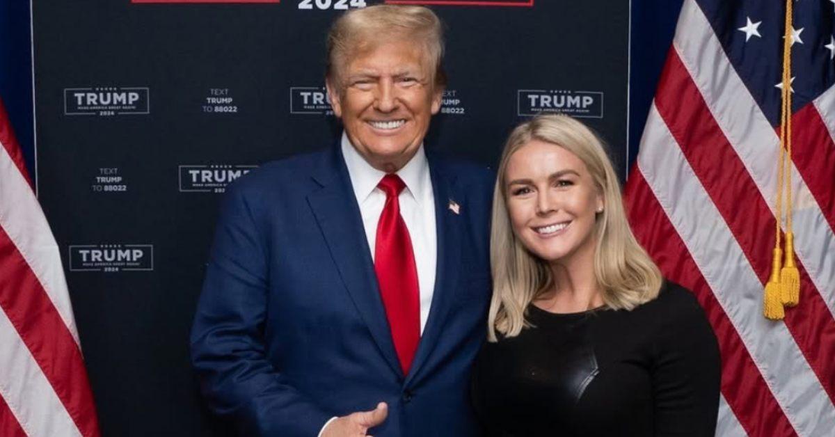 Karoline Leavitt with now-President Donald Trump